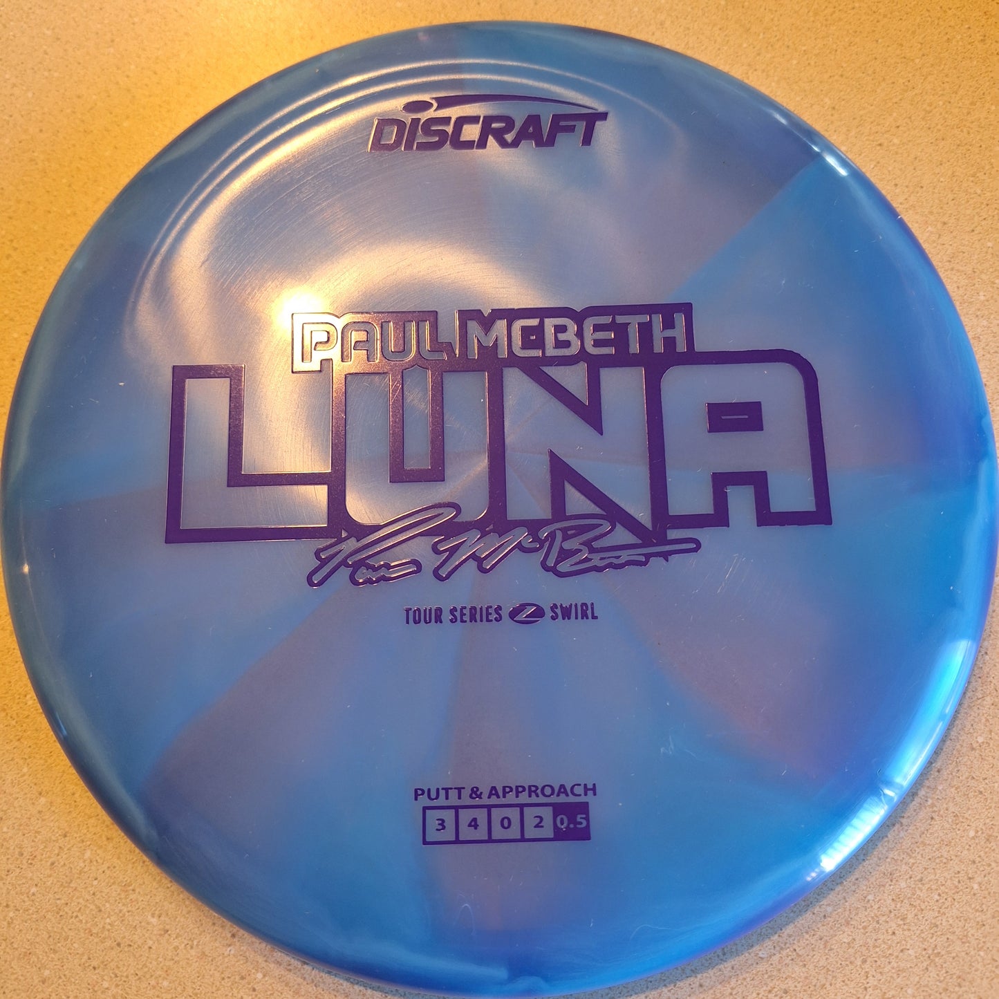 Discraft 2025 Tour Series Paul McBeth Z Swirl Luna