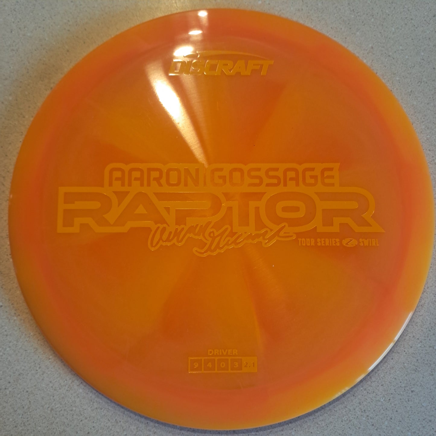 Discraft 2025 Tour Series Aaron Gossage Z Swirl Raptor