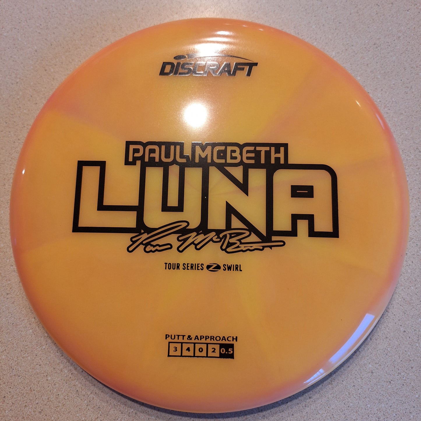 Discraft 2025 Tour Series Paul McBeth Z Swirl Luna