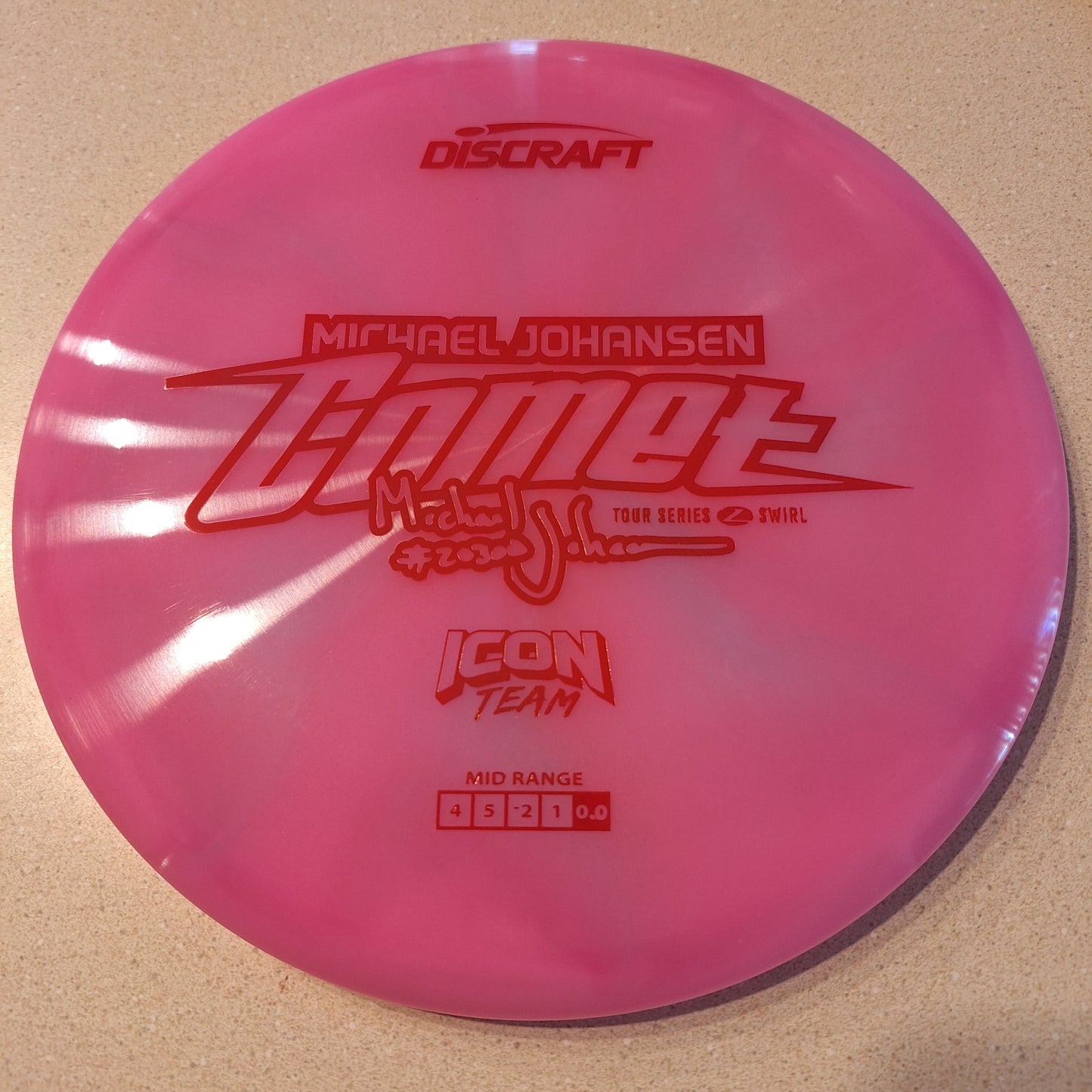 Discraft 2025 Michael Johansen Tour Series Z Swirl Comet