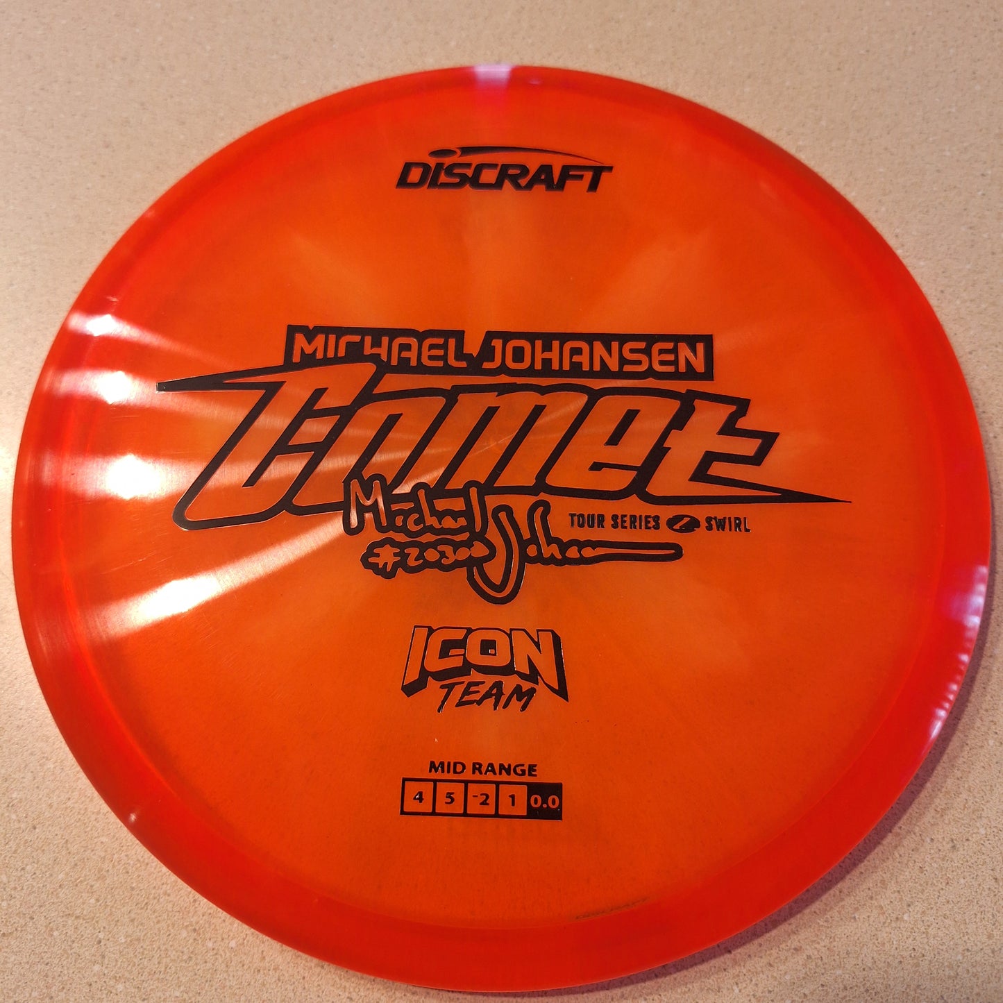 Discraft 2025 Michael Johansen Tour Series Z Swirl Comet