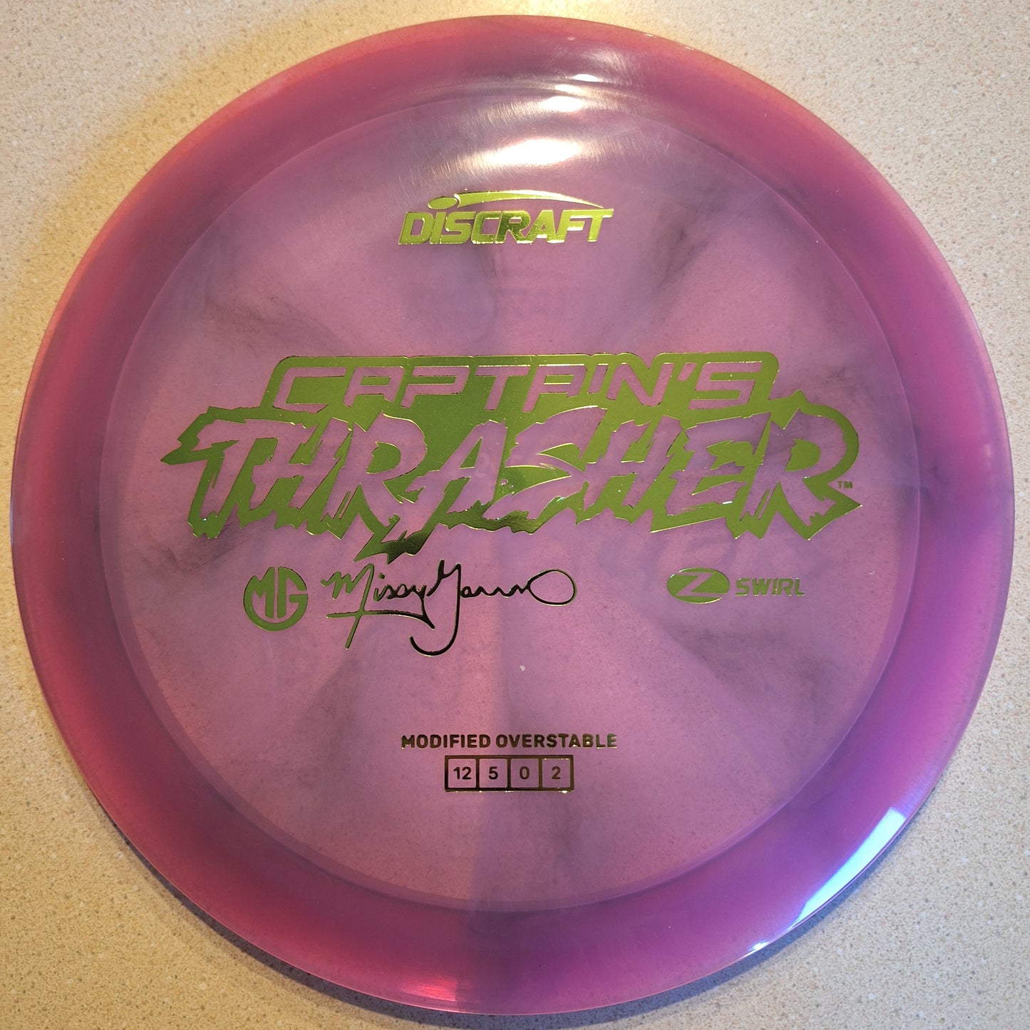 Discraft 2026 Tour Series Missy Gannon Z Swirl Captain's Thrasher