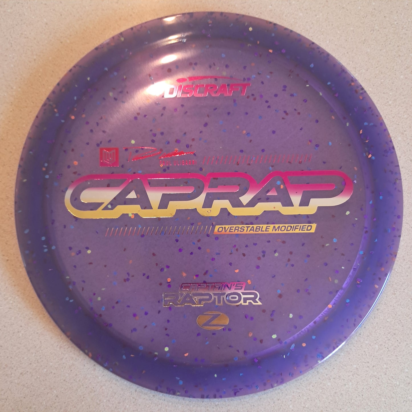 Discraft 2026 Paul Ulibarri Z Confetti Captain’s Raptor ( CapRap )