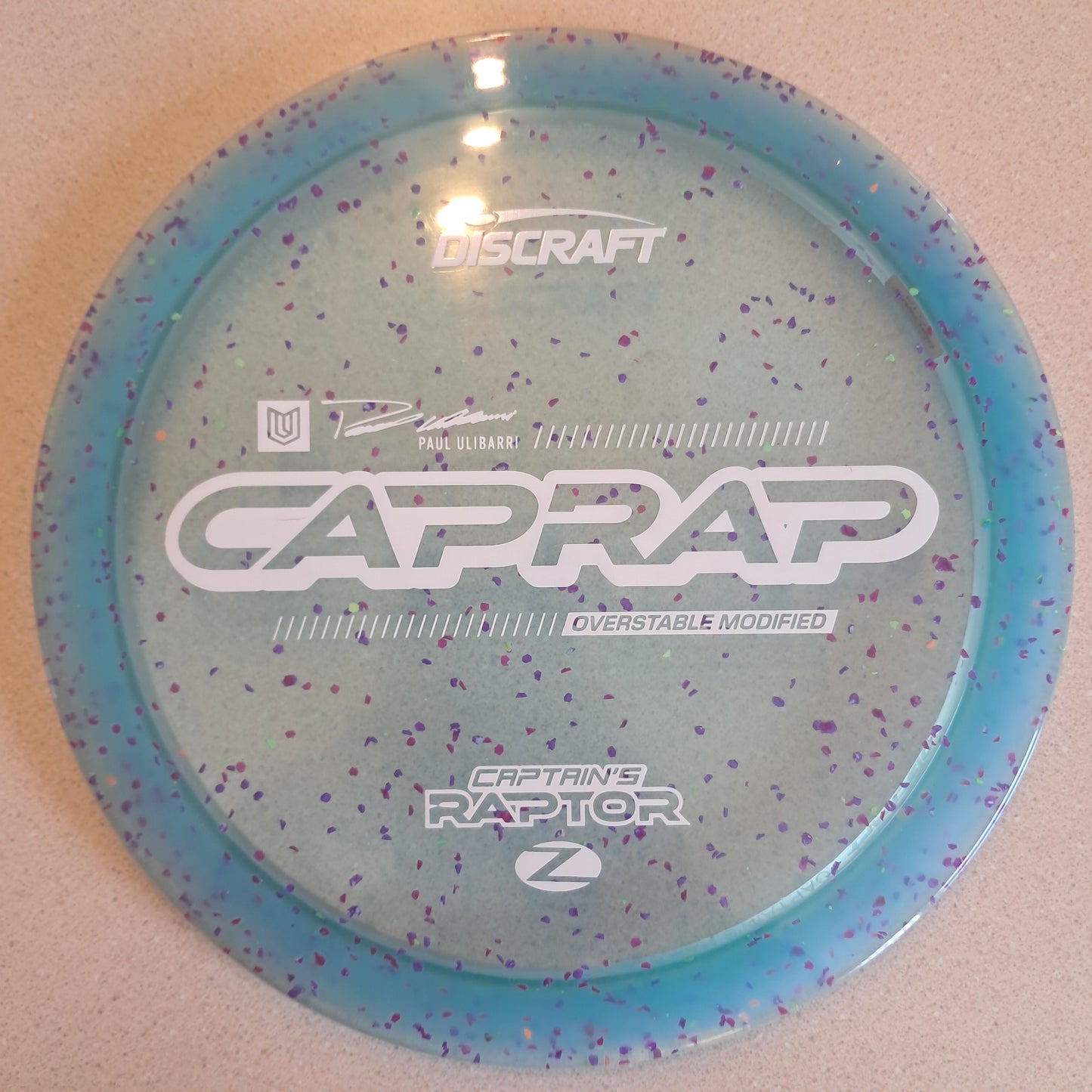 Discraft 2026 Paul Ulibarri Z Confetti Captain’s Raptor ( CapRap )