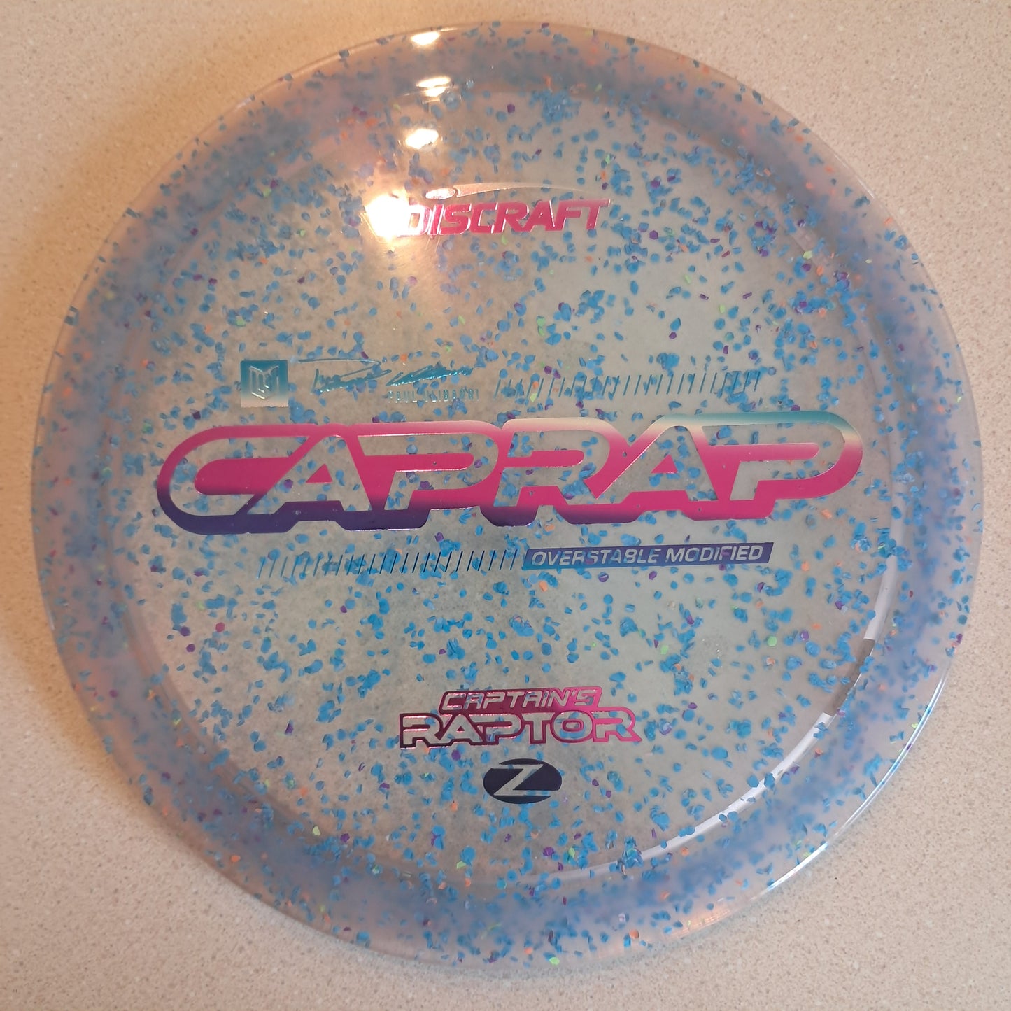 Discraft 2026 Paul Ulibarri Z Confetti Captain’s Raptor ( CapRap )