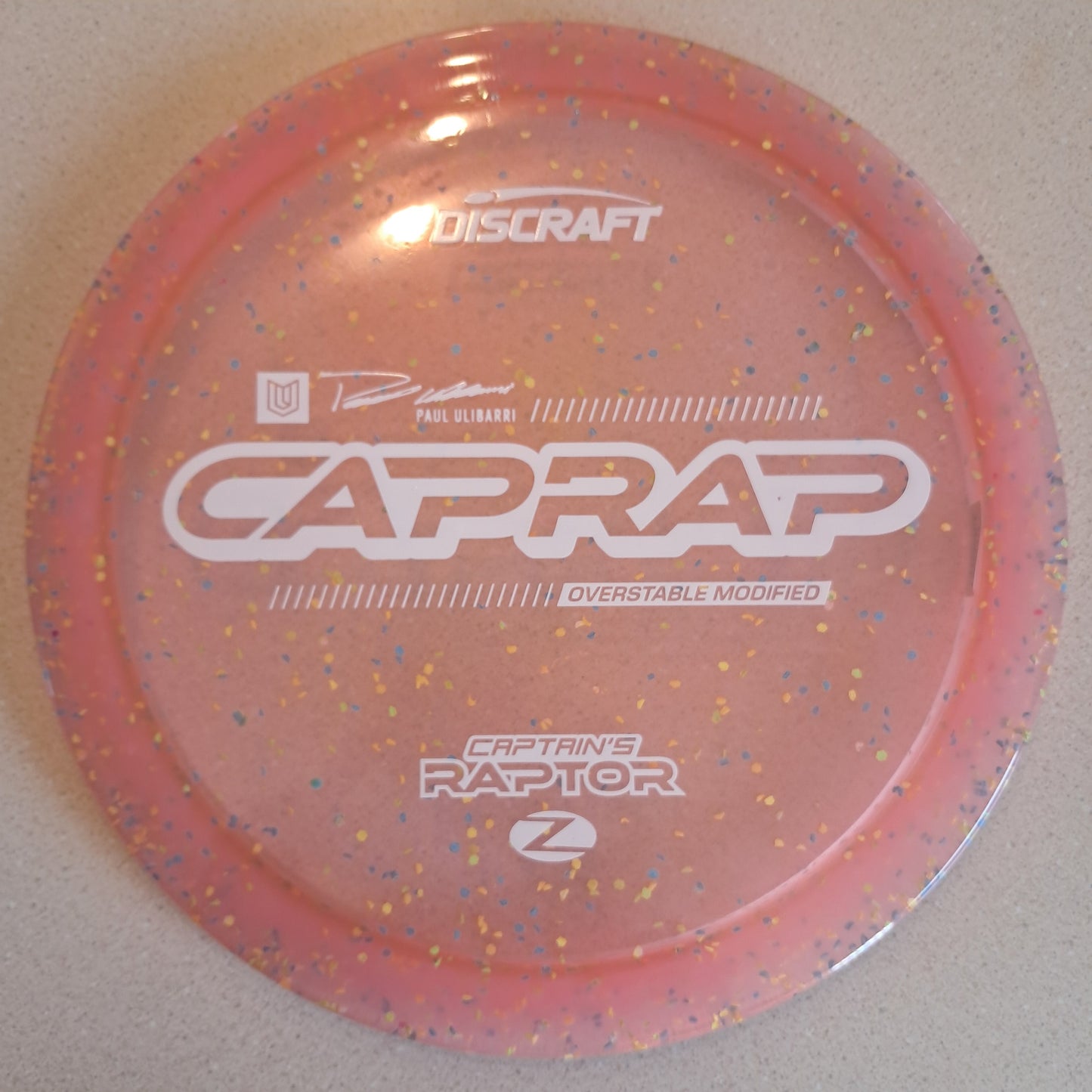 Discraft 2026 Paul Ulibarri Z Confetti Captain’s Raptor ( CapRap )