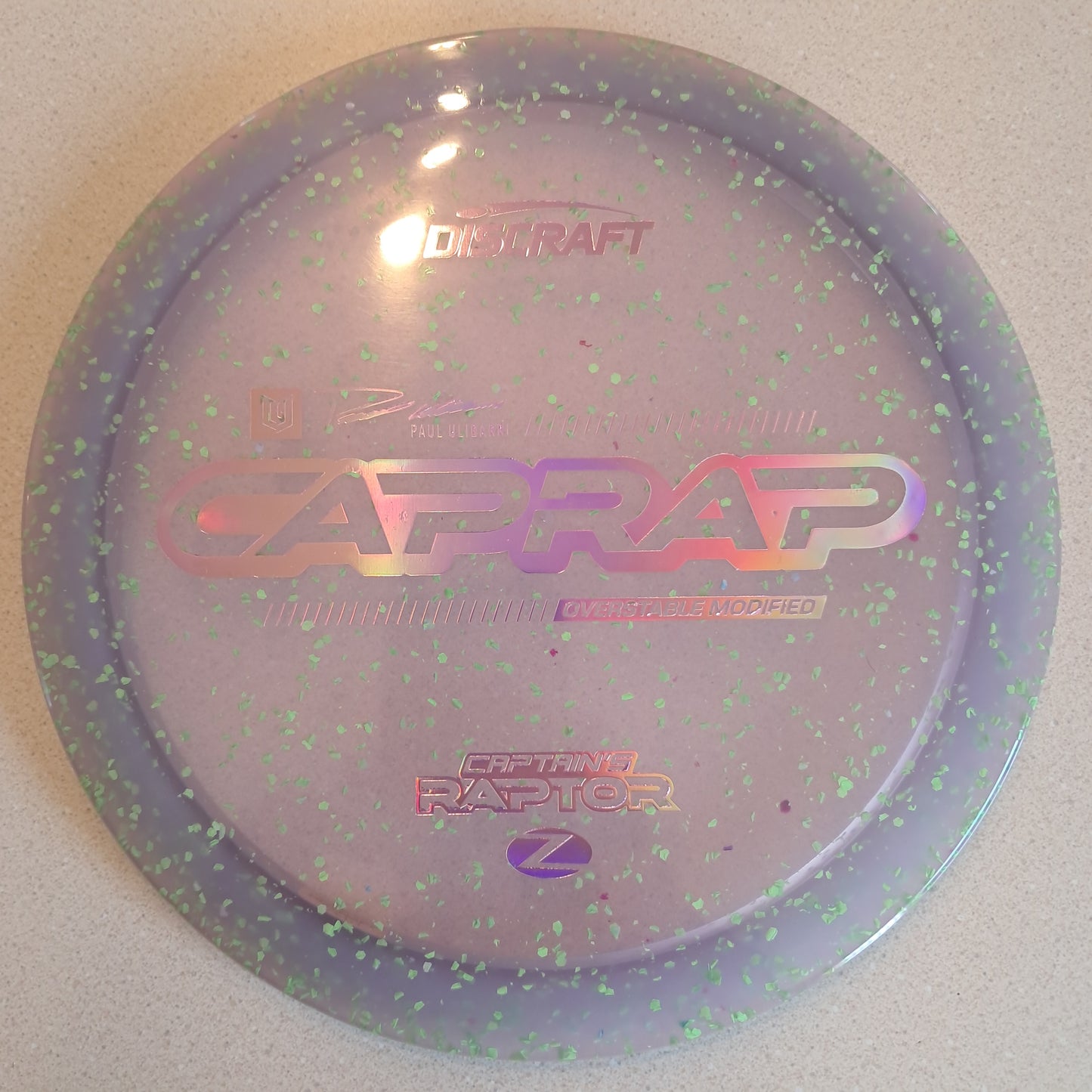 Discraft 2026 Paul Ulibarri Z Confetti Captain’s Raptor ( CapRap )