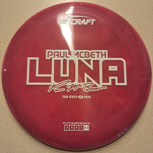 Discraft 2025 Tour Series Paul McBeth Z Swirl Luna