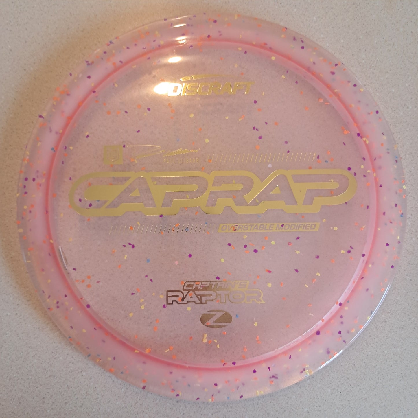 Discraft 2026 Paul Ulibarri Z Confetti Captain’s Raptor ( CapRap )