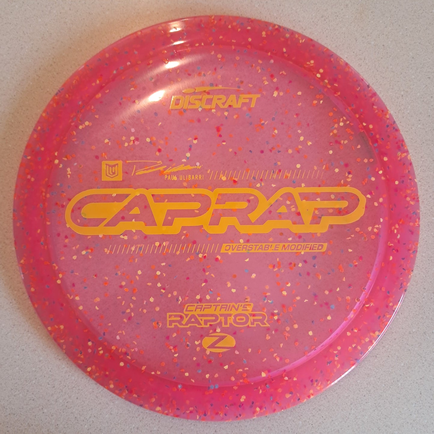 Discraft 2026 Paul Ulibarri Z Confetti Captain’s Raptor ( CapRap )
