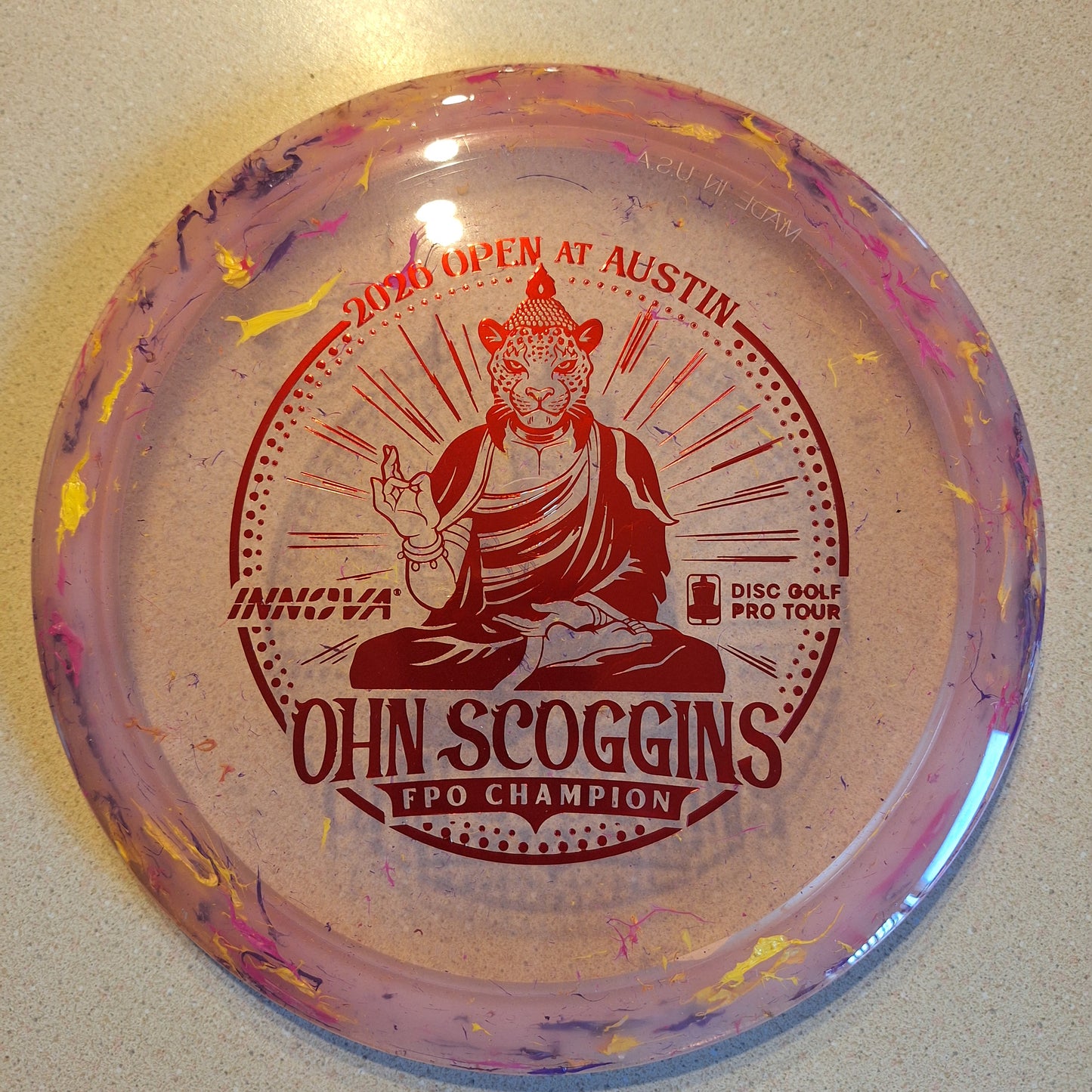 Innova Limited Edition 2026 Tour Series Ohn Scoggins Open at Austin Commemorative Party Time Champion Leopard3