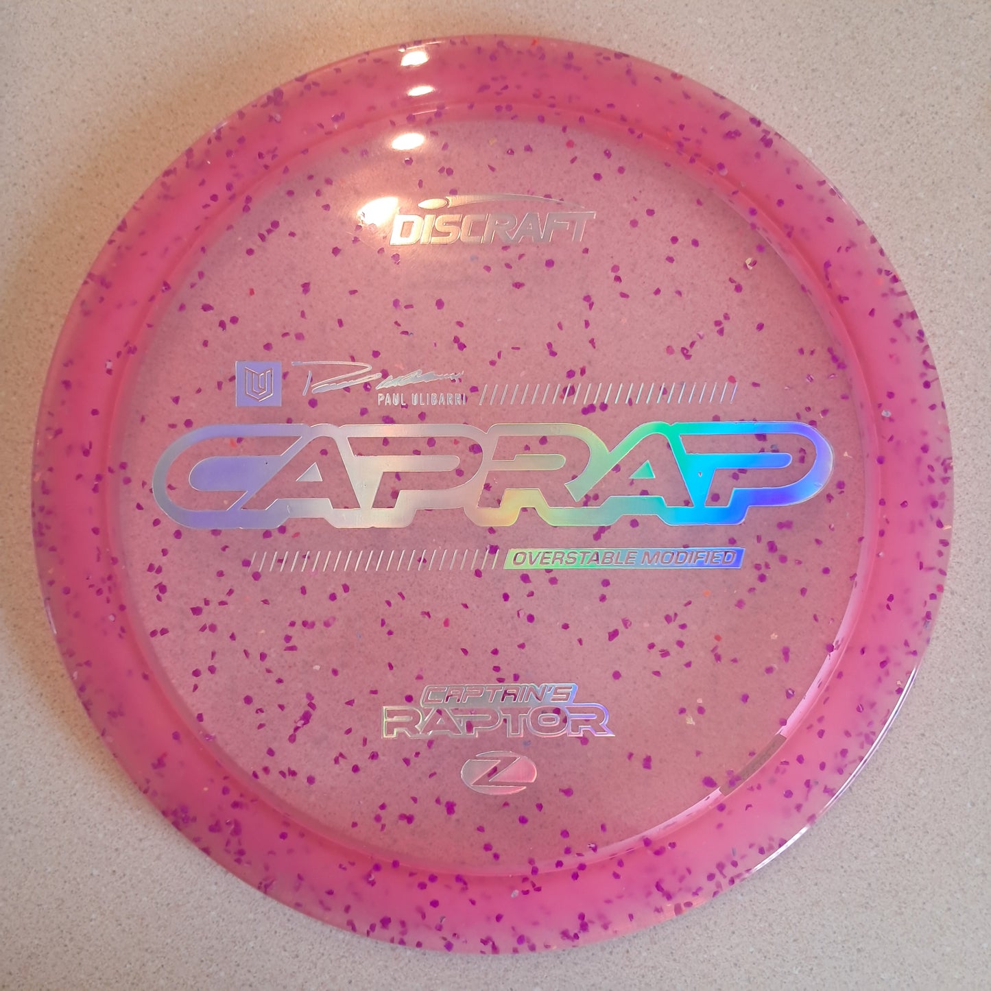 Discraft 2026 Paul Ulibarri Z Confetti Captain’s Raptor ( CapRap )