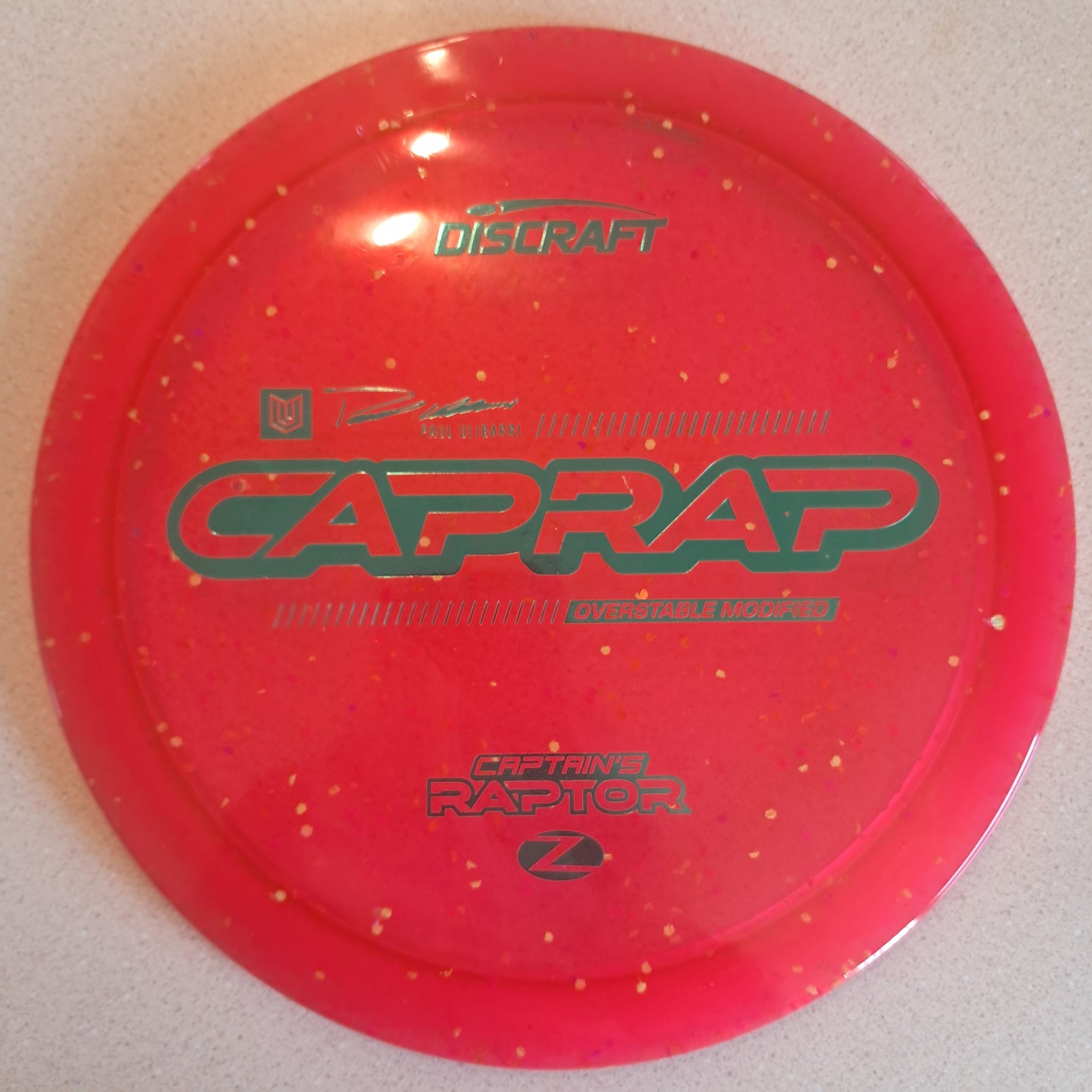 Discraft 2026 Paul Ulibarri Z Confetti Captain’s Raptor ( CapRap )