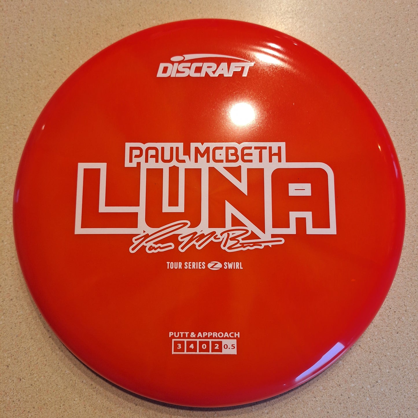 Discraft 2025 Tour Series Paul McBeth Z Swirl Luna