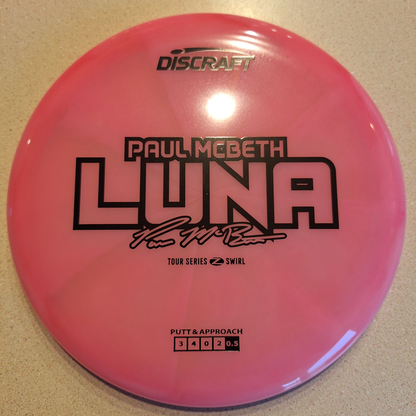 Discraft 2025 Tour Series Paul McBeth Z Swirl Luna