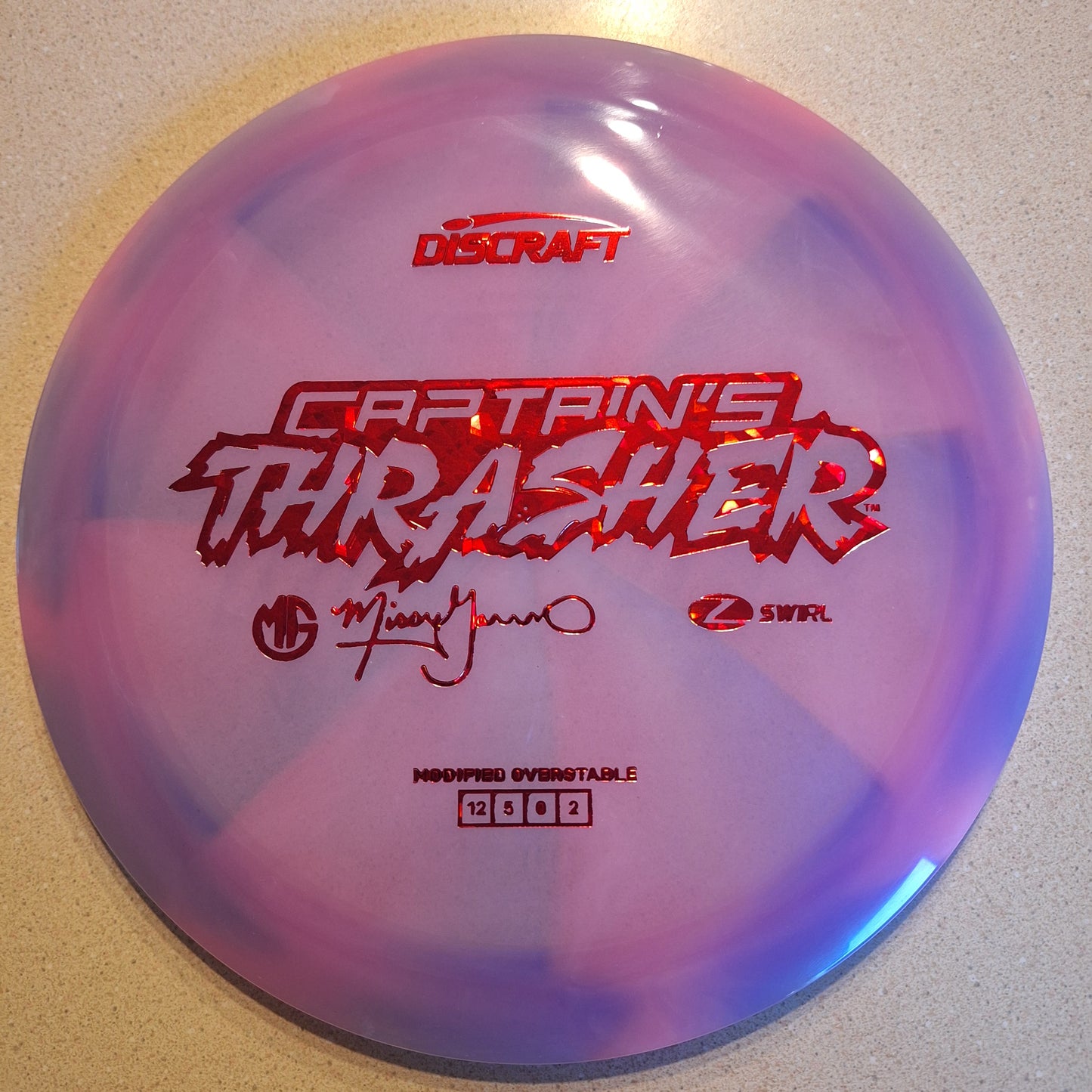 Discraft 2026 Tour Series Missy Gannon Z Swirl Captain's Thrasher
