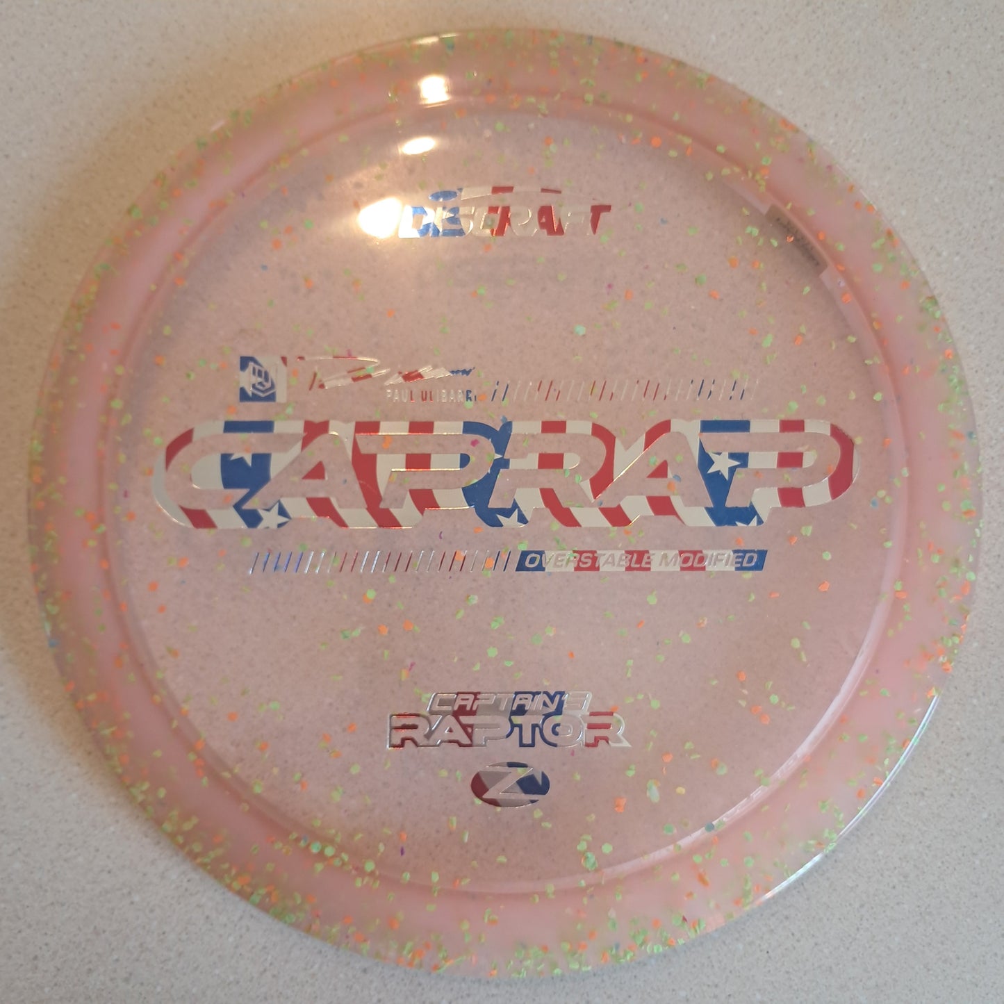 Discraft 2026 Paul Ulibarri Z Confetti Captain’s Raptor ( CapRap )