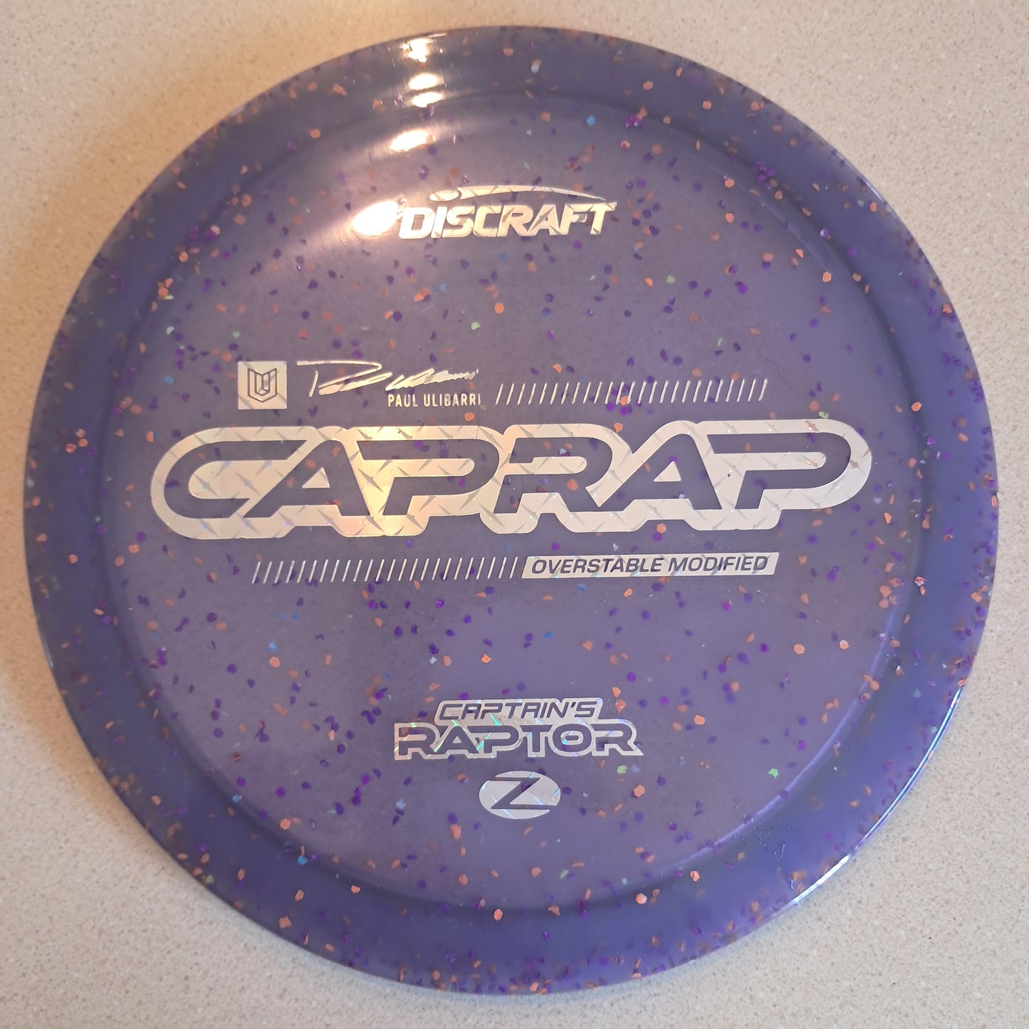Discraft 2026 Paul Ulibarri Z Confetti Captain’s Raptor ( CapRap )