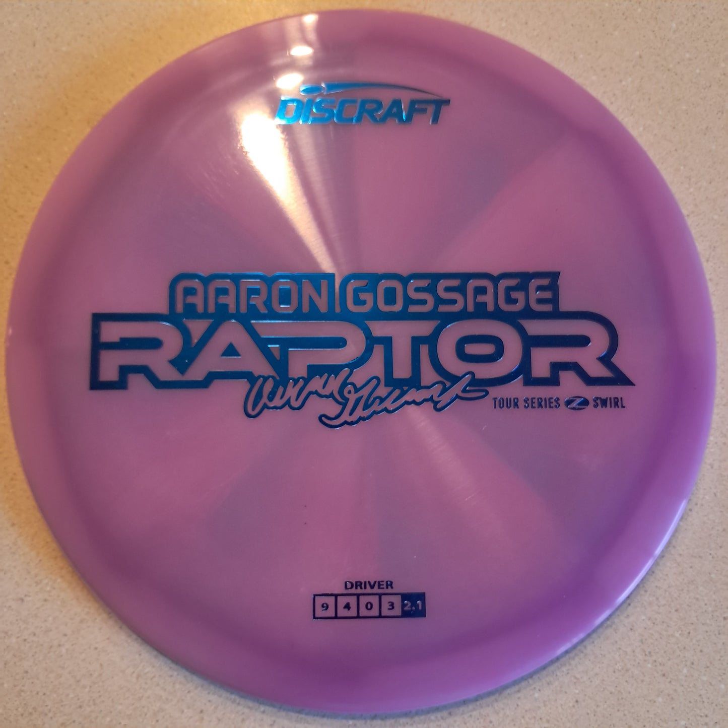 Discraft 2025 Tour Series Aaron Gossage Z Swirl Raptor