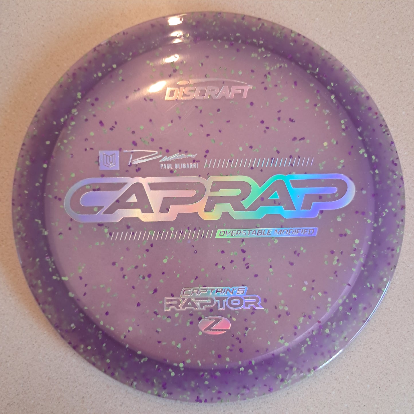 Discraft 2026 Paul Ulibarri Z Confetti Captain’s Raptor ( CapRap )