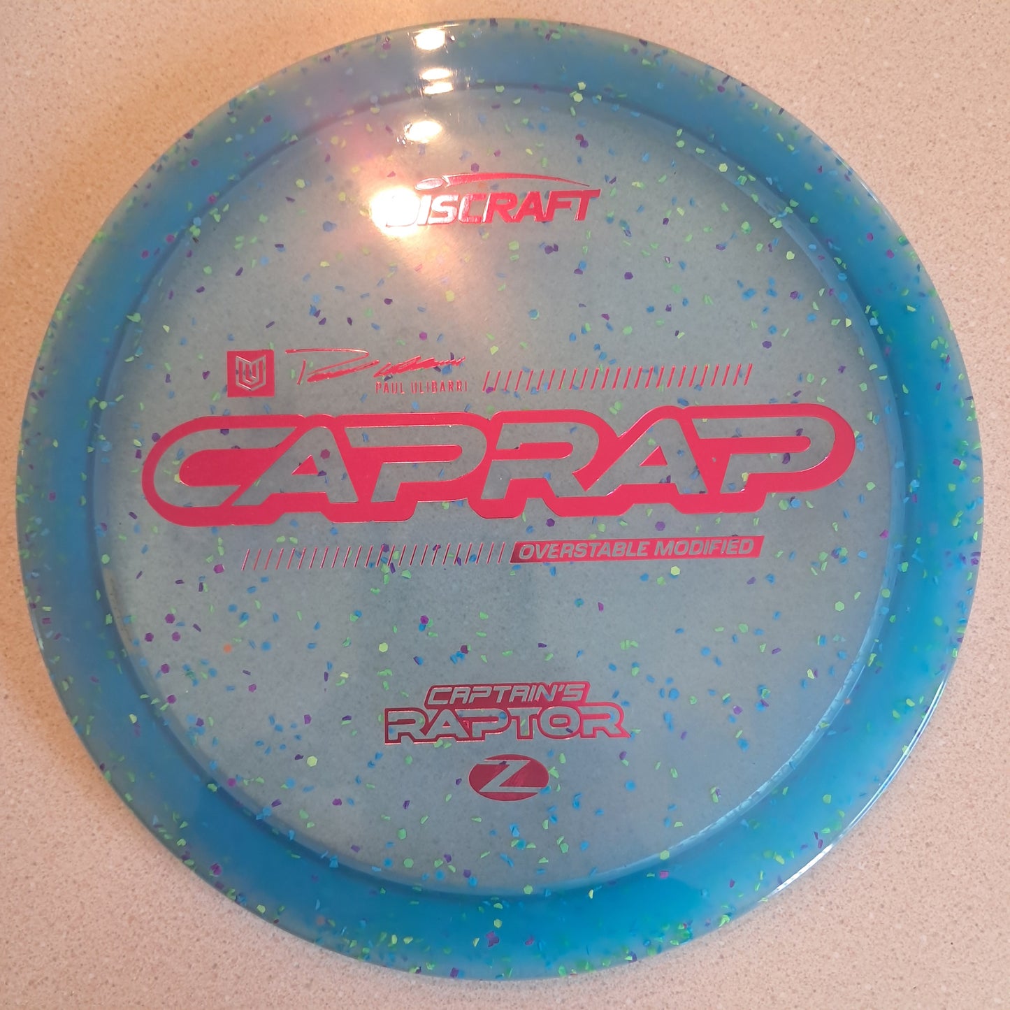 Discraft 2026 Paul Ulibarri Z Confetti Captain’s Raptor ( CapRap )
