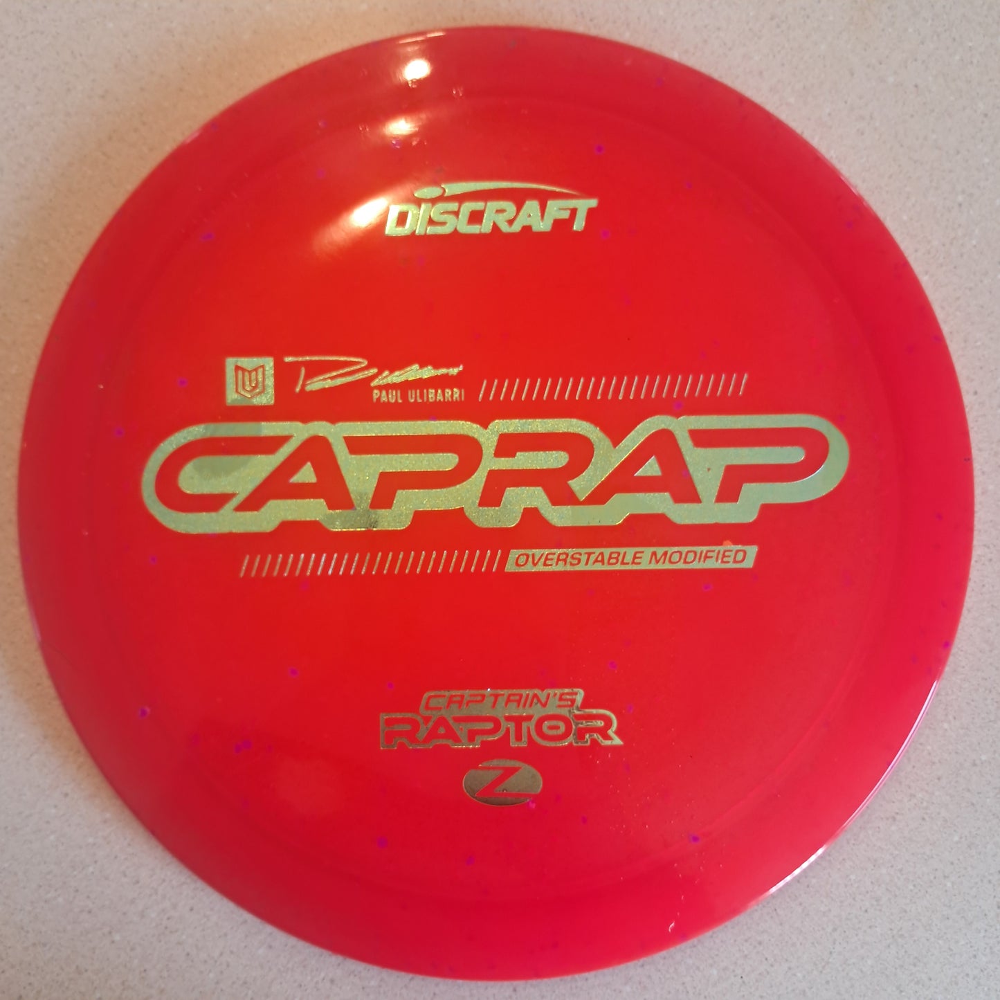 Discraft 2026 Paul Ulibarri Z Confetti Captain’s Raptor ( CapRap )